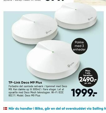 Bilka TP-Link Deco M9 Plus tilbud