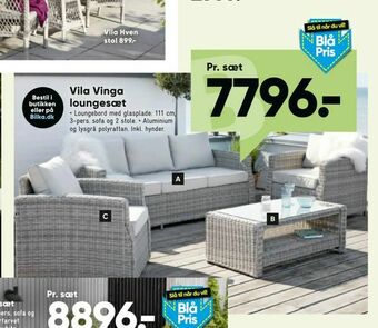 Bilka Vila Vinga loungesæt tilbud