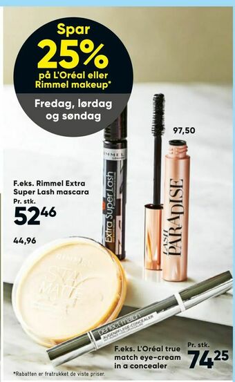 Bilka L'Oréal eller Rimmel makeup tilbud