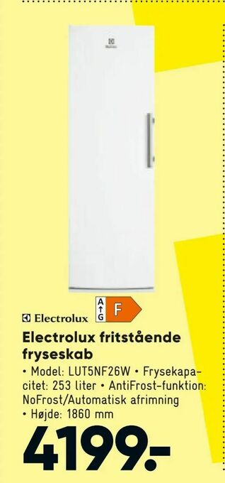 Bilka Electrolux fritstående fryseskab tilbud
