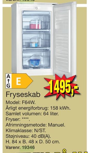 Harald Nyborg Fryseskab tilbud