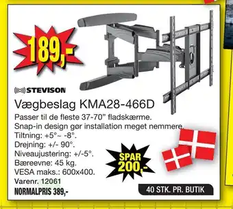 Harald Nyborg Vægbeslag kma28-466d tilbud