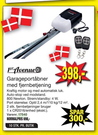 Garageportåbner med fjernbetjening