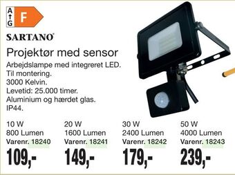 Harald Nyborg Projektør med sensor tilbud