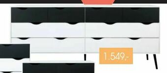 Daells Bolighus Delta kommodeserie i hvid/sort tilbud