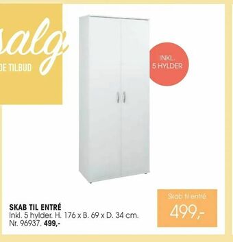 Daells Bolighus Skab til entré tilbud