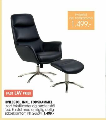 Daells Bolighus Hvilestol inkl. fodskammel tilbud