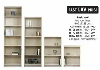 Daells Bolighus Basic reol H.78 cm tilbud