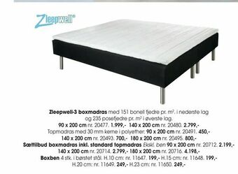 Daells Bolighus Sættilbud boxmadras inkl. standard topmadras tilbud