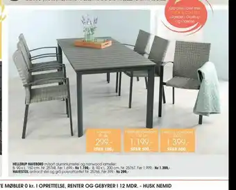 Daells Bolighus Hellerup havebord tilbud