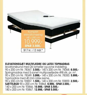 Daells Bolighus Komplet elevationsseng tilbud