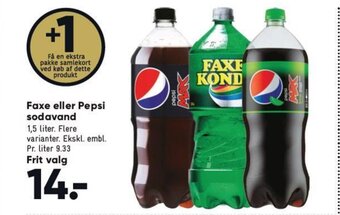 Bilka Faxe eller Pepsi Sodavand tilbud