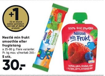 Bilka Nestlé Min Frukt Smoothie eller Frugtstang tilbud