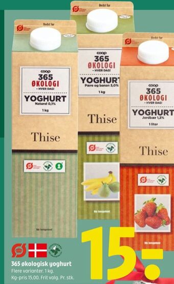 Coop 365 Thise yoghurt jordbær tilbud