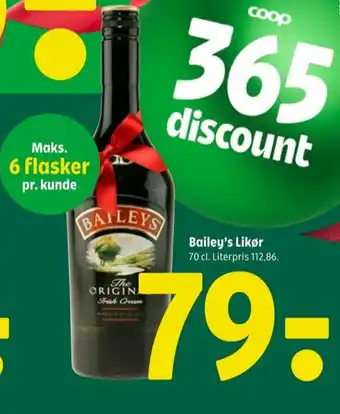 Coop 365 Baileys likør tilbud
