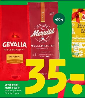 Mellemristet kaffe formalet
