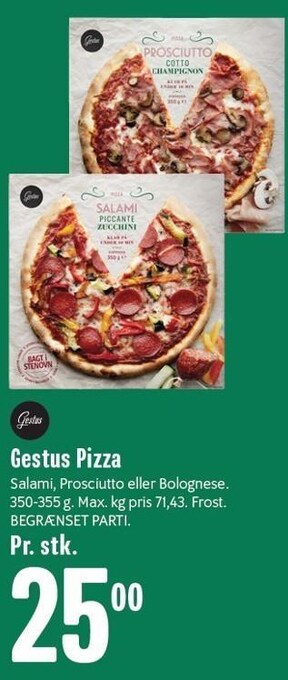 Min Købmand Gestus pizza tilbud