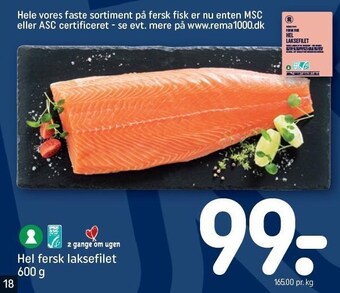 REMA 1000 Hel fersk laksefilet tilbud