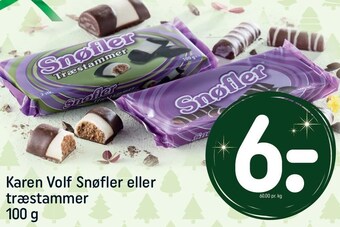 Karen volf snøfler el. træstammer