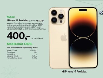 YouSee Iphone 14 pro max tilbud