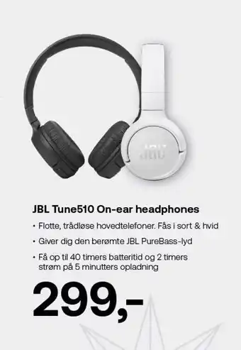 Jbl tune510 on-ear headphones