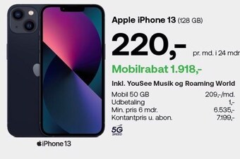 YouSee Apple iphone 13 tilbud