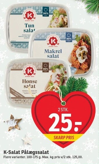 SPAR K-salat pålægssalat tilbud