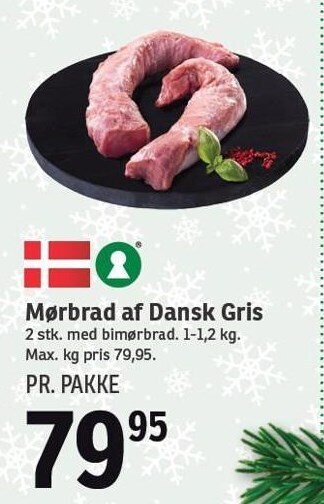 SPAR Mørbrad af dansk gris tilbud