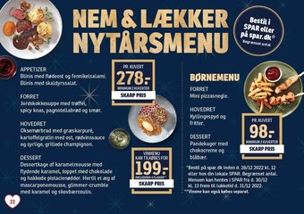 SPAR Nem & lækker nytårsmenu tilbud