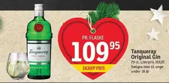 SPAR Tanqueray orginal gin tilbud
