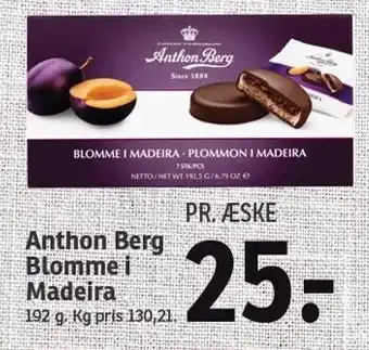 SPAR Anthon berg blommei madeira tilbud