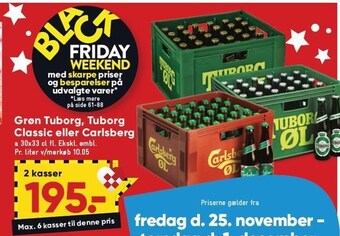 Bilka Grøn tuborg, tuborg classic el. carlsberg tilbud