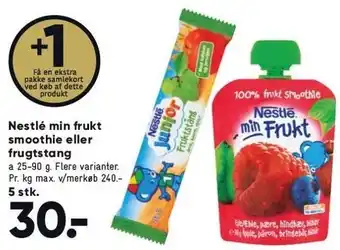 Bilka Nestlé min frukt smoothie el. frugtstang 5 stk. tilbud