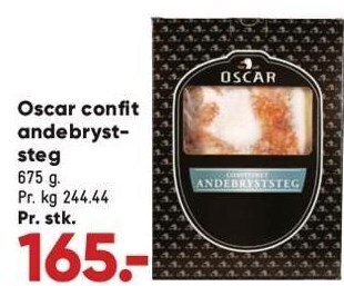 Oscar confit andebryststeg