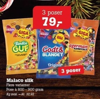 Poetzsch Padborg Malaco slik tilbud
