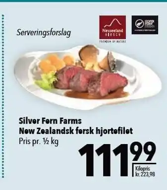 Citti Silver fern farms new zealandsk ferk hjortefilet tilbud