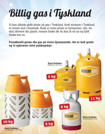 Poetzsch Padborg Kosan flaskegas tilbud