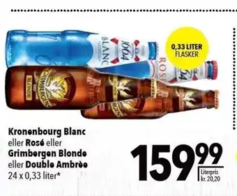 Citti Kronenbourg blanc, rosé el. grimbergen blonde, double ambrée tilbud
