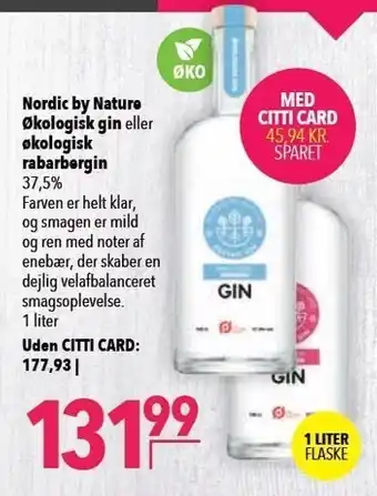 Citti Nordic by nature øko gin el øko rabarbergin tilbud