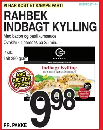 ABC Lavpris Rahbek indbagt kylling tilbud