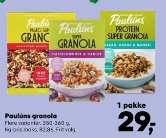 Kvickly Paulúns granola tilbud