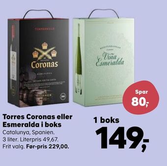 Kvickly Torres coronas eller esmeralda i boks tilbud