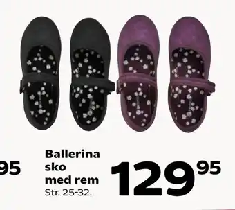 Kvickly Ballerina sko med rem tilbud