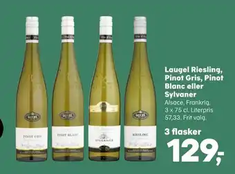 Kvickly Laugel riesling, pinot gris, pinot blanc eller sylvaner tilbud