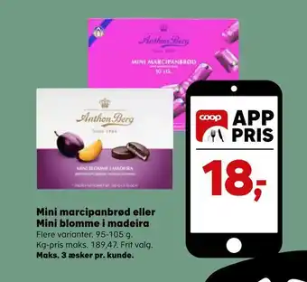 Kvickly Mini marcipanbrød eller mini blomme i madeira tilbud