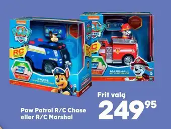 Kvickly Paw patrol r/c chase eller r/c marshal tilbud