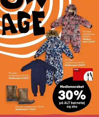 30% på alt børnetøj og sko