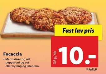Lidl Focaccia 105g tilbud