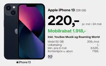 YouSee Apple iphone 13 tilbud