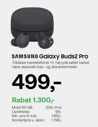 YouSee Samsung galaxy buds2 pro. tilbud